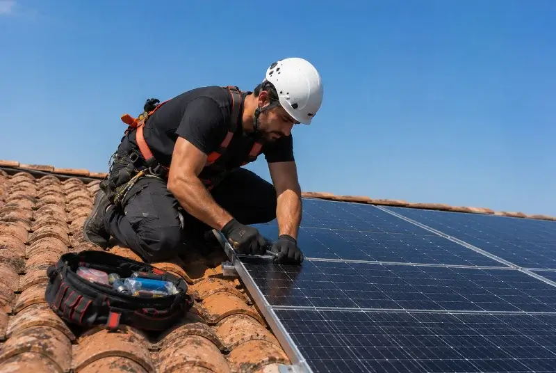 Maintenance et monitoring de panneaux solaires à Matha